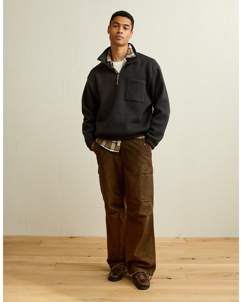 AE Knit Fleece Quarter-Zip Sweatshirt