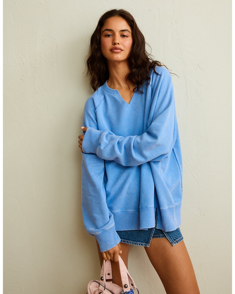 AE Oversized Notch Neck Big Hug Sweatshirt