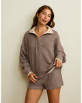 AE Big Hug Snap-Front Henley Sweatshirt