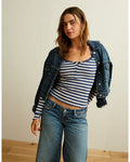 AE Cozy Waffle Lace Trim Henley T-Shirt