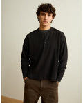 AE Boxy Fit Thermal Henley T-Shirt