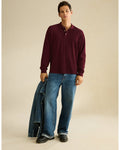 AE Standard Fit Long-Sleeve Pique Polo Shirt