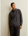 AE Standard Fit Long-Sleeve Thermal Polo Shirt